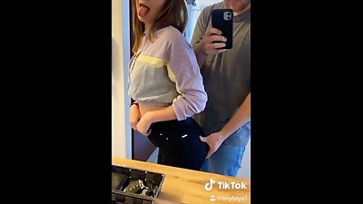 TikTok Flip the Switch Challenge Ends With Doggy and Cum on Ass - TinyTaya