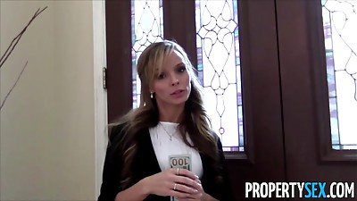 Property Sex - Stunning small real estate agent tricked into smashing on camera