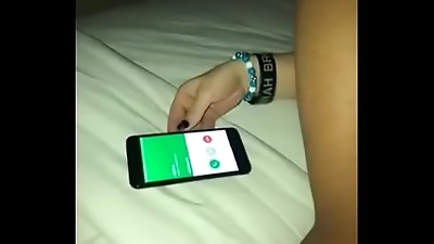White Girl Sucks My Big black cock While Her Bf'_s On The Phone Apologizing - www.interraciallord.com