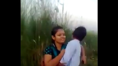 Desi Duo Romance And Kissing In Fields Outdoor