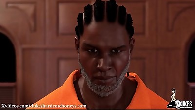 Cuck Warden pimps wifey out to black Inmate.