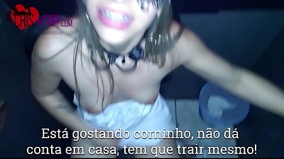 Cristina Cris continuando o Gloryhole 3 parte 2 na cabine do sexyshop no centro de Sp ela e o desconhecido humilha o marido leva at&eacute_ no cuzinho e faz o corno pegar no cacete do macho