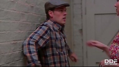 Brit Blonde Super hot Cougar Lexi Lowe Hardcore Fucked By Gardener