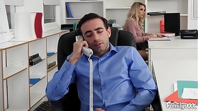 Natural Tits Carmen Caliente Gets Pounded In The Office By Her Stepbrother
