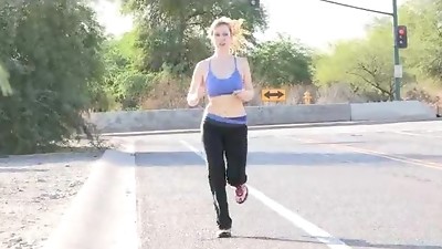 Emilee Out For A Run & Striptease