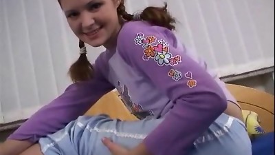 Adorable young teen damsel tease