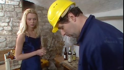 Construction Worker Ravages A Blonde's Asshole With His Big Manhood