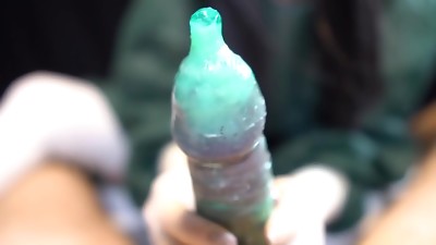 Corona Covid Female Medic Surgical Attire and Gloves Condom Hand-job and Ass fucking Prostaste Fingerblasting