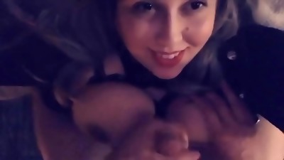 Plumper titfuck with tinder tryst facial