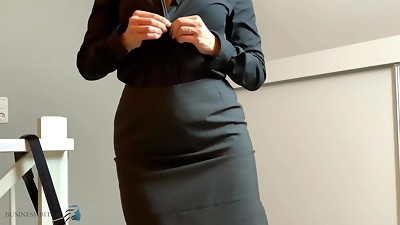 private assistant gets anal fuck concludes with her very first bum orgasm, Business Superslut