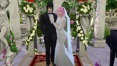 La Boda de Sakura Parte 1 Naruto Anime porn Netorare Esposa Vestida de Novia Enga&ntilde_ada Marido Cornudo Anime
