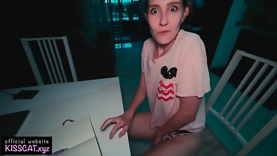 Step Bro Roped Cherry Step-sister for Watching Porno to Solve her Problem