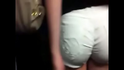 Encoxada Phat ass white girl On Escalator