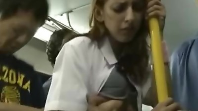 White Teen Public Bus Sex in Japan!