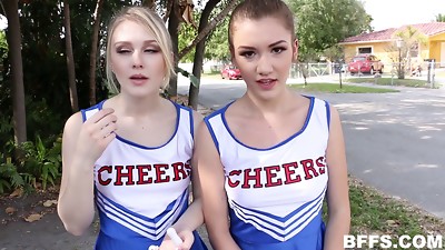 Magnificent cheerleading foursome with Private Tryouts