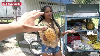 LETSDOEIT - Ebony Latina Tricked Into Fuckfest By Kinky Students