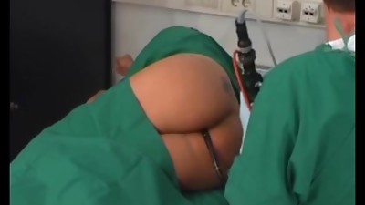 Tripa hinchada en colonoscopia real (medical belly inflation fetish)