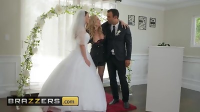 Brazzers - Husband and bride to be get shared by red-hot milf