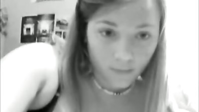 Blonde teen masturbating on webcam