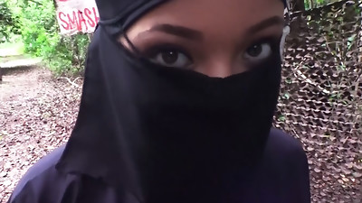 Arab girl must wear hijab during fuckfest