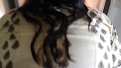 Indian 35 Year Senior Cougar Stepmom Takes Food Out Of Fridge When Stepson Comes And Fucks And Blows a load Behind - Family Therapy