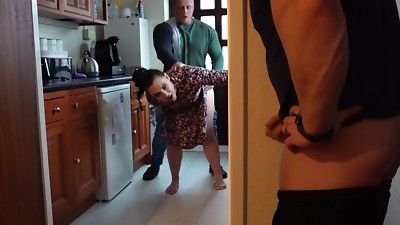 Large Butt Wife Gets Creampied By Paramour as Cuckold Hubby Watches and Jacks Off