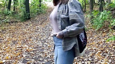 holyXhoney sucked deeply and smashed in the woods hiding from passers -by