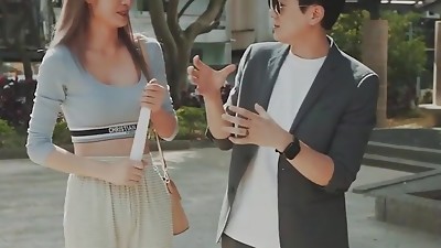 Cute young bony girl with big boobs got penetrated by her neighbor