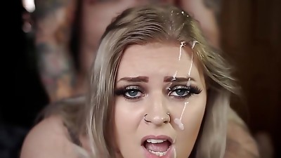 Huge Facial cumshot & Creampie Surprise For Naught Light-haired