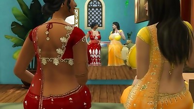 Hindi Version - Lesbian aunty Manju strap-on pulverize Lakshmi - Wickedwhims