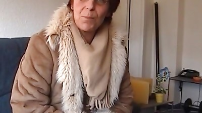 A horny German granny pleasuring a cock with her pussy and mouth in POV