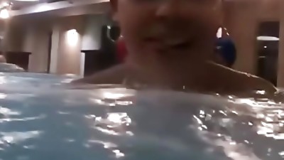 REAL GIRL in SPA gives crazy underwater handjob to horny FOREIGNER