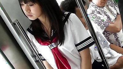 Public Group sex in Bus - Asian Teen get Fucked by many old Guys