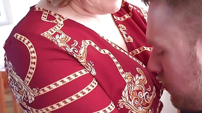 AuntJudysXXX - Mature Cougar Housewife Mrs. Kugar brings home a young boy from the club