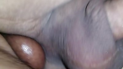 bi-racial hotwife bisex threesome with dark-hued guy after cumming wants to keep fucking cuckold's booty in bisex instruct anal