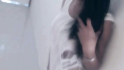 AsianFacelessGirl Bootie and Pussy Ravages milky stud by railing