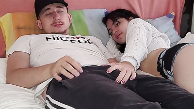 his niece gets into his couch to gobble his knob wants to be fucked hot