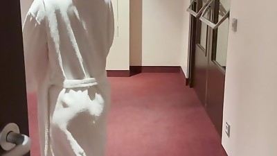 Steamy stranger woman in the wellness motel