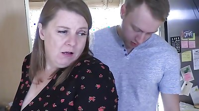 Mature busty stepmom gets anal hump from young stepson
