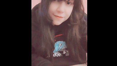 Cute puny horny teen jacking cherry pussy